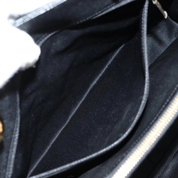 CHANEL Matelasse COCO Mark Chain Bag Grained Calf Skin Black Gold CC Auth PP623M - Picture 13 of 16